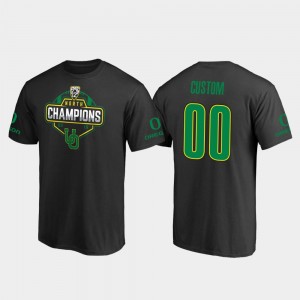 Oregon Ducks Custom T-Shirt Men #00 Black 2019 PAC-12 North Football Division Champions