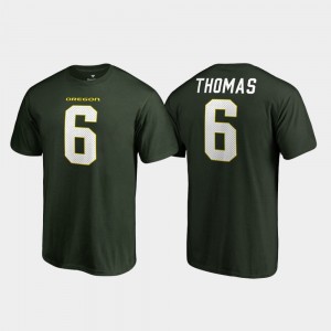 Oregon Ducks De'Anthony Thomas T-Shirt #6 Mens Name & Number College Legends Green