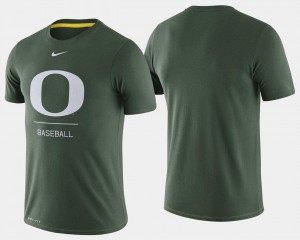 Oregon Ducks T-Shirt College Baseball Men Dugout Performance Green