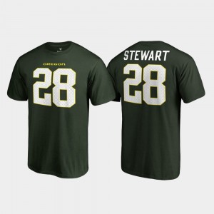 Oregon Ducks Jonathan Stewart T-Shirt College Legends Name & Number For Men #28 Green