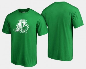 Oregon Ducks T-Shirt Kelly Green St. Patrick's Day For Men White Logo Big & Tall