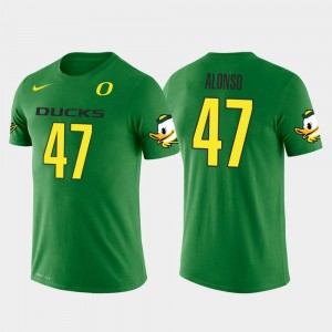 Oregon Ducks Kiko Alonso T-Shirt Green Future Stars #47 Miami Dolphins Football For Men