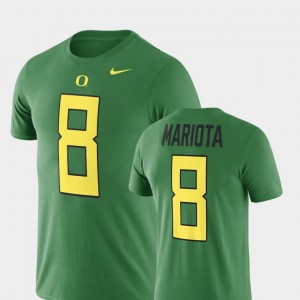 Oregon Ducks Marcus Mariota T-Shirt For Men Green #8 Name & Number College Football