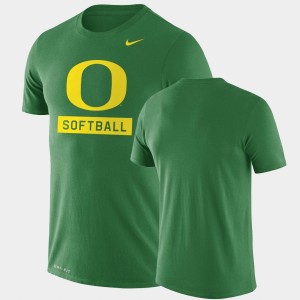 Oregon Ducks T-Shirt Performance Softball Drop Legend Green Mens