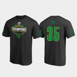 Oregon Ducks Troy Dye T-Shirt Mens #35 Black 2019 PAC-12 North Football Division Champions