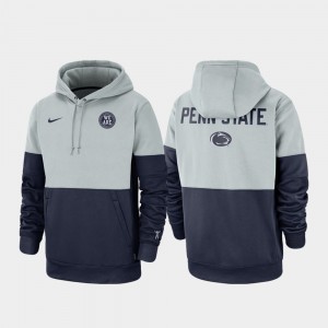 Penn State Nittany Lions Hoodie Gray Navy Therma Performance Pullover For Men's Rivalry