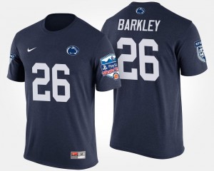 Penn State Nittany Lions Saquon Barkley T-Shirt For Men's Fiesta Bowl #26 Bowl Game Navy