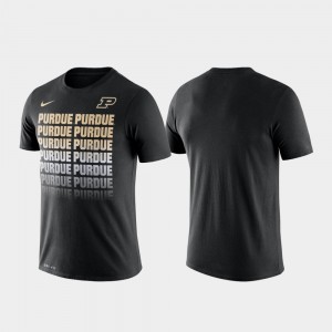 Purdue Boilermakers T-Shirt Performance Fade Mens Black