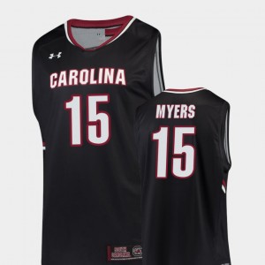South Carolina Gamecocks Wesley Myers Jersey Replica For Men #15 Black College Basketball