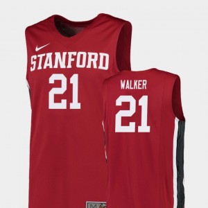 Stanford Cardinal Cameron Walker Jersey #21 Red College Basketball Replica Men