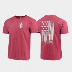 Stanford Cardinal T-Shirt Men's Cardinal Baseball Flag Comfort Colors