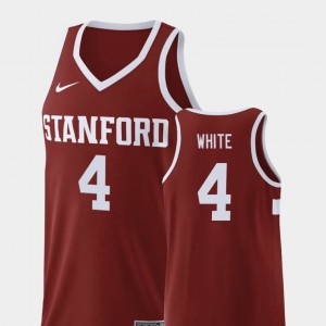 Stanford Cardinal Isaac White Jersey Replica For Men #4 Wine College Basketball