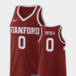 Stanford Cardinal Kezie Okpala Jersey For Men College Basketball Replica Wine #0