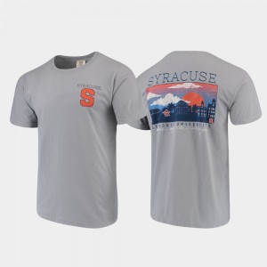 Syracuse Orange T-Shirt Gray Mens Comfort Colors Campus Scenery