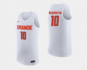 Syracuse Orange Howard Washington Jersey White College Basketball For Men #10