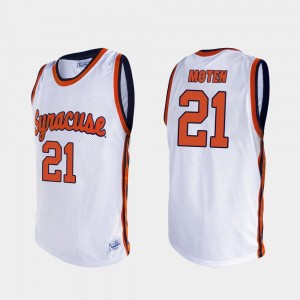 Syracuse Orange Lawrence Moten Jersey #21 Alumni White Basketball For Men's