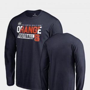 Syracuse Orange T-Shirt 2018 Camping World Bowl Bound Audible Long Sleeve Navy Men