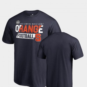 Syracuse Orange T-Shirt Navy 2018 Camping World Bowl Bound Audible Men's