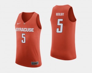 Syracuse Orange Patrick Herlihy Jersey #5 Men College Basketball Orange