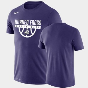 TCU Horned Frogs T-Shirt Men's Drop Legend Performance Basketball Purple