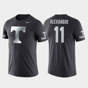 Tennessee Volunteers Kyle Alexander T-Shirt College Basketball Performance For Men's #11 Anthracite Travel