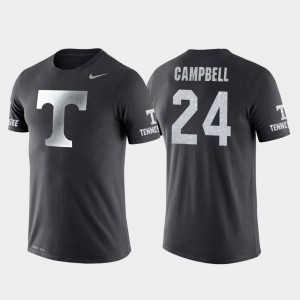 Tennessee Volunteers Lucas Campbell T-Shirt For Men's College Basketball Performance #24 Anthracite Travel