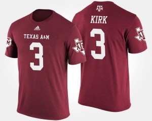 Texas A&M Aggies Christian Kirk T-Shirt Maroon #3 For Men's