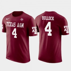 Texas A&M Aggies Randy Bullock T-Shirt Crimson #4 Future Stars Cincinnati Bengals Football For Men