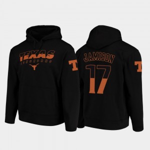 Texas Longhorns D'Shawn Jamison Hoodie Black College Football Pullover Wedge Performance For Men's #17