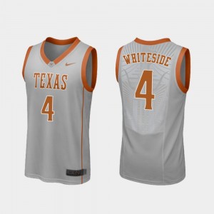 Texas Longhorns Drayton Whiteside Jersey College Basketball #4 Gray Men's Replica