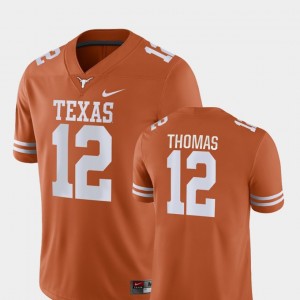 Texas Longhorns Earl Thomas Jersey Game College Football Orange #12 Men