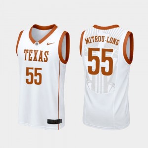 Texas Longhorns Elijah Mitrou-Long Jersey Replica White Men College Basketball #55