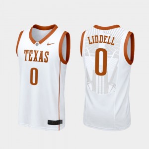 Texas Longhorns Gerald Liddell Jersey College Basketball #0 Replica Men White
