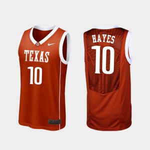 Texas Longhorns Jaxson Hayes Jersey Replica #10 Burnt Orange College Basketball Men
