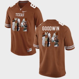Texas Longhorns Marquise Goodwin Jersey For Men #84 Brunt Orange Pictorial Fashion