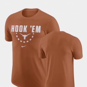 Texas Longhorns T-Shirt For Men's Texas Orange Basketball Team