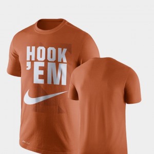 Texas Longhorns T-Shirt Performance Legend Franchise Texas Orange For Men's