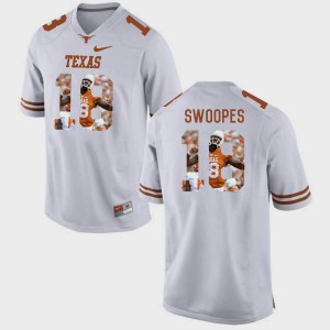 Texas Longhorns Tyrone Swoopes Jersey #18 For Men's White Pictorial Fashion