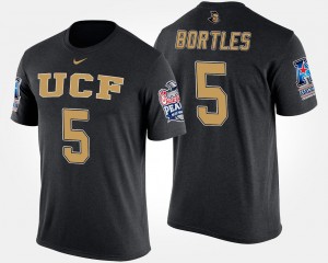 UCF Knights Blake Bortles T-Shirt #5 Mens American Athletic Conference Peach Bowl Black Bowl Game