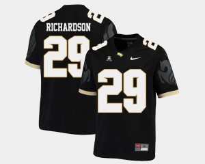 UCF Knights Cordarrian Richardson Jersey Black American Athletic Conference #29 College Football For Men's