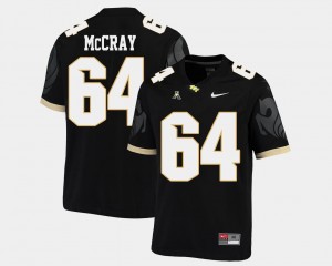 UCF Knights Justin McCray Jersey College Football #64 Black Men's American Athletic Conference