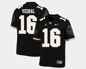 UCF Knights Noah Vedral Jersey For Men #16 College Football American Athletic Conference Black