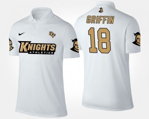 UCF Knights Shaquem Griffin Polo #18 White For Men