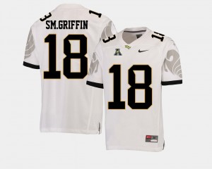 UCF Knights Shaquem Griffin Jersey For Men's #18 American Athletic Conference College Football White