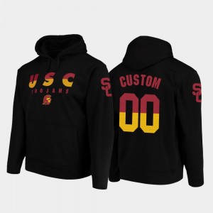 USC Trojans Custom Hoodies #00 Mens Wedge Performance College Football Pullover Black
