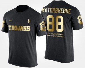 USC Trojans Daniel Imatorbhebhe T-Shirt Short Sleeve With Message Gold Limited Men's Black #88