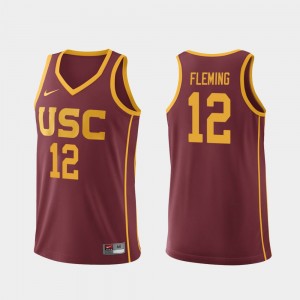 USC Trojans Devin Fleming Jersey College Basketball Mens #12 Replica Cardinal