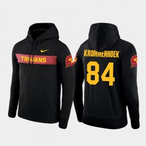 USC Trojans Erik Krommenhoek Hoodie For Men's Black Football Performance Sideline Seismic #84