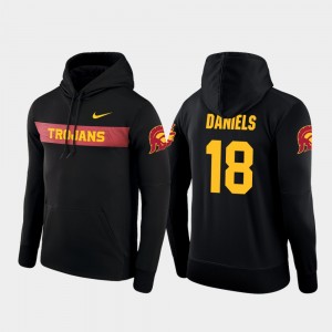USC Trojans JT Daniels Hoodie Football Performance #18 Sideline Seismic Men Black