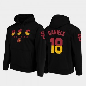 USC Trojans JT Daniels Hoodie College Football Pullover Wedge Performance For Men's Black #18